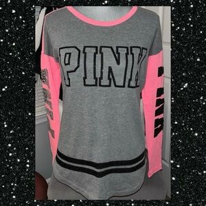 VS PINK Sparkly Sequin Long Sleeve Shirt Size XS